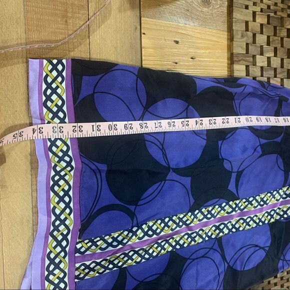 Alice & Trixie Silk Shift Purple Dress Lined Silk Abstract Geometric Retro 60s - Picture 10 of 12